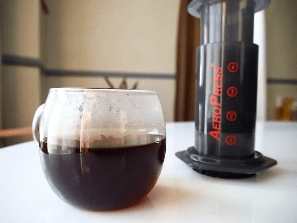 AeroPress With Coffee Extracted